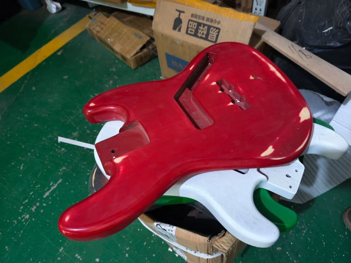 Red 4 String Bass Guitar Body Fit Jazz Bass