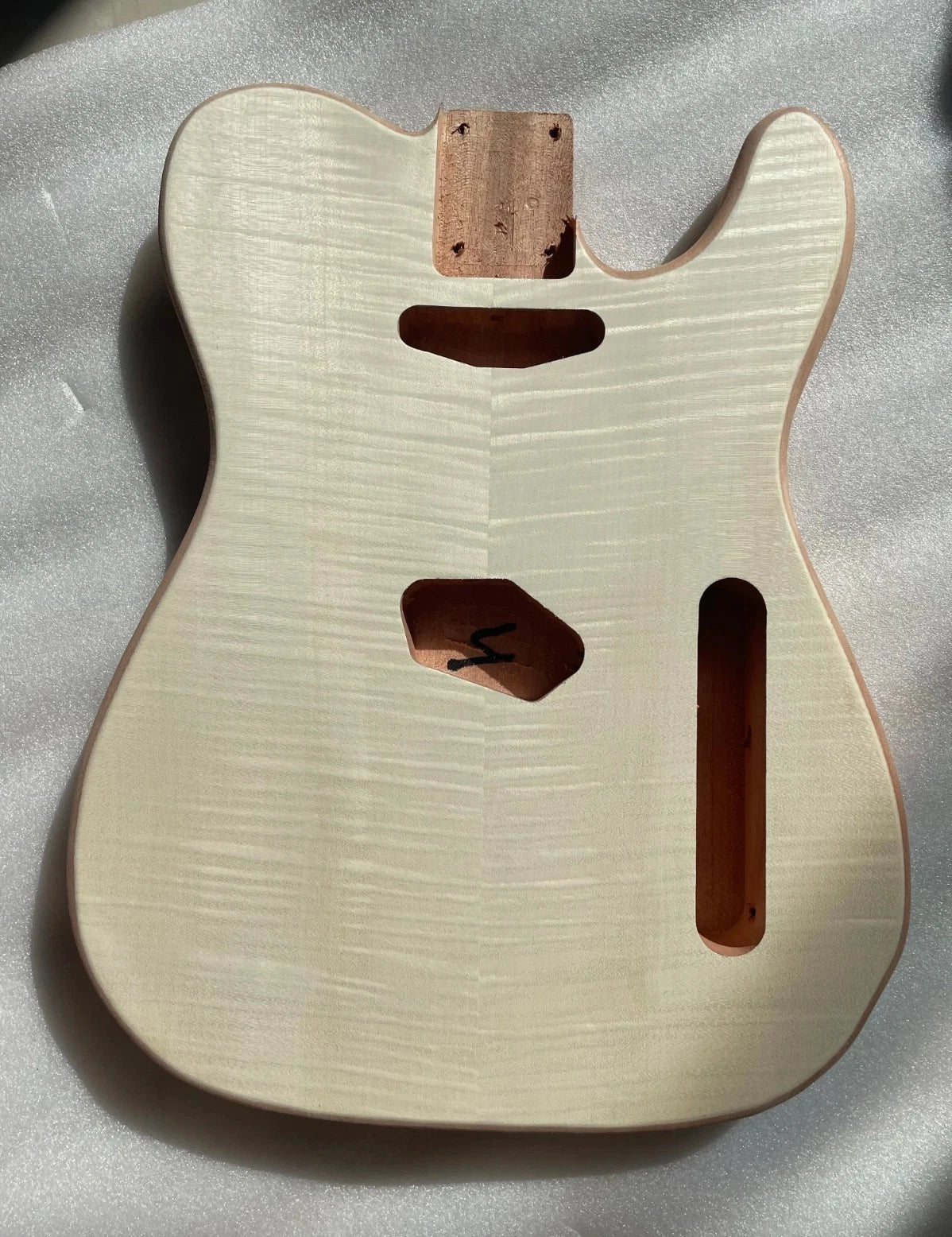 Mahogany Wood Guitar Tiger Maple Top Body Fit Telecaster Tele