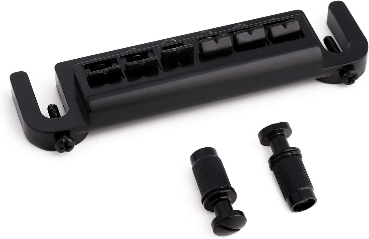 Black Guitar Wraparound Tune O Matic Bridge Fit Epiphone Les Paul LP SG