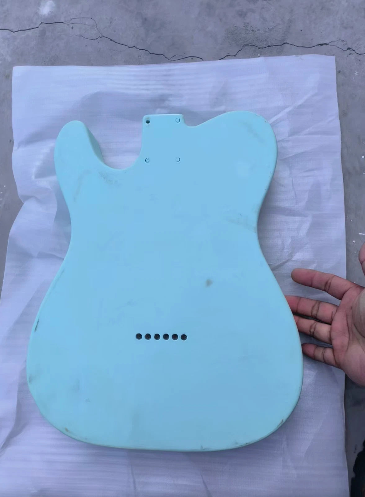 Blue Poplar Wood Tele Guitar Body