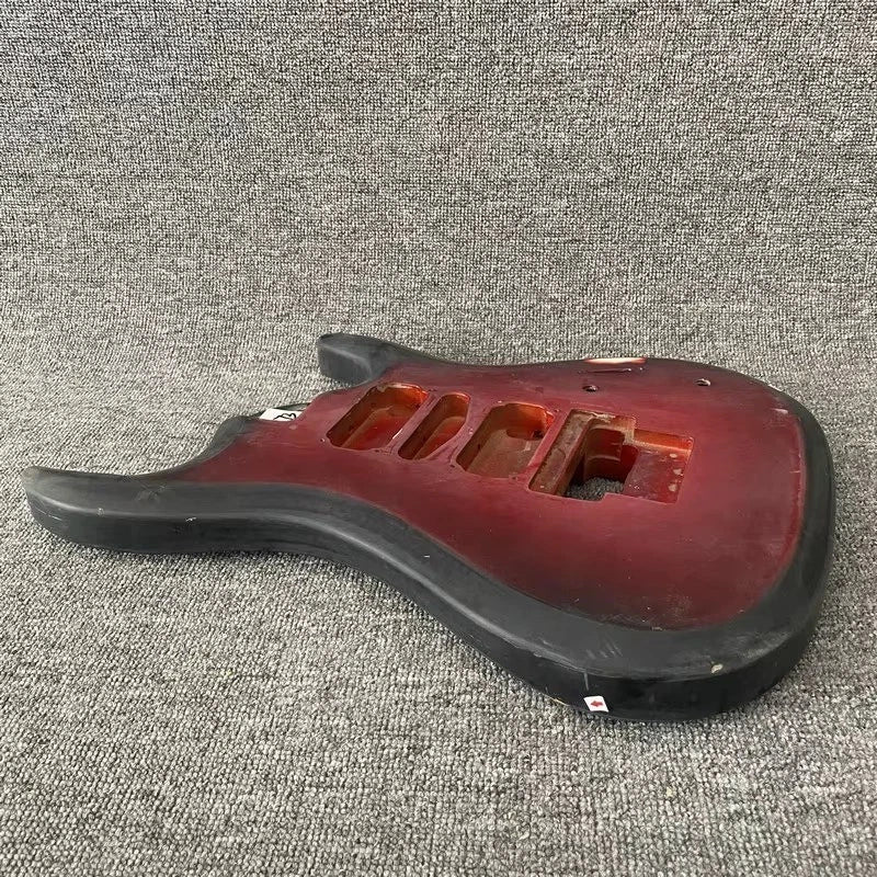 Red HSH Electric Guitar Body, Double Locking Bridge Routing