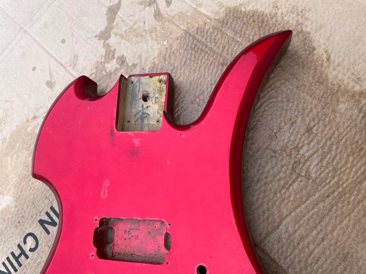 Metallic Red Basswood Guitar Body, with Single Humbucker Fit Mockingbird DIY
