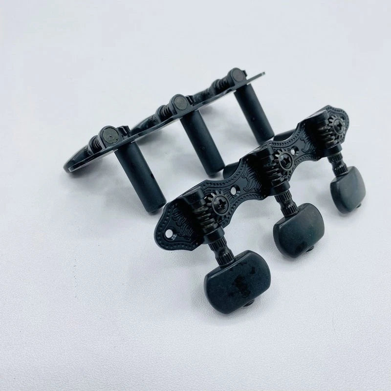 Classical Guitar Tuning Pegs 3R3L Machine Heads Keys in Black
