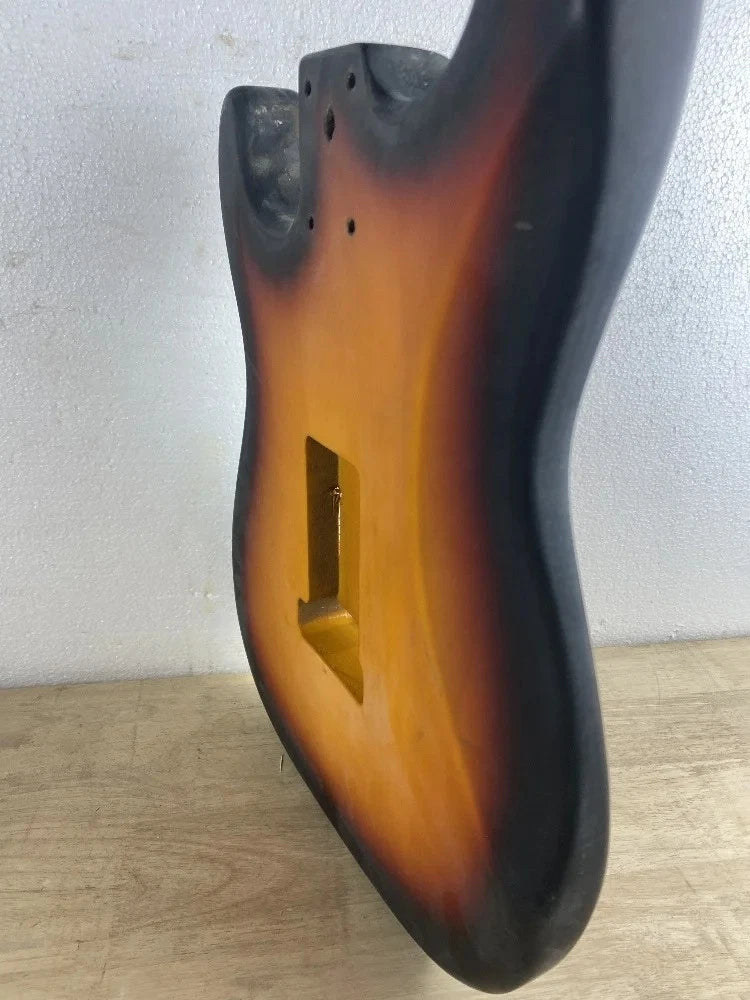Sunburst Finish Guitar Poplar Wood Body Fit Strat ST DIY Project