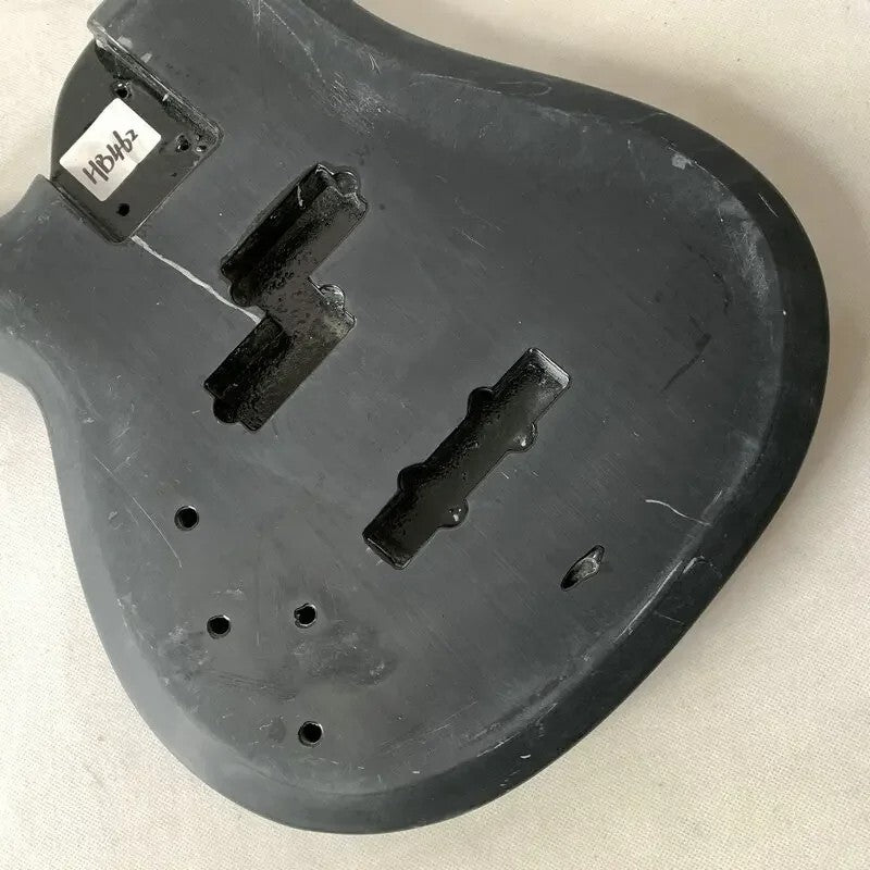Black Left Handed Basswood Bass Guitar Body DIY Project