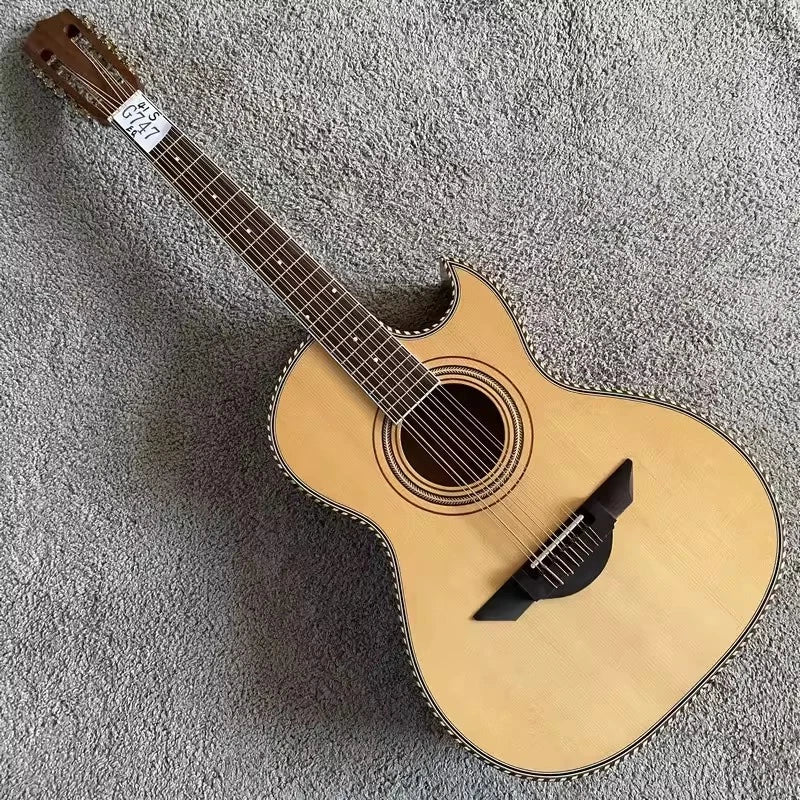 10 String Acoustic Electric Guitar, Mahogany Neck, Rosewood Fingerboard