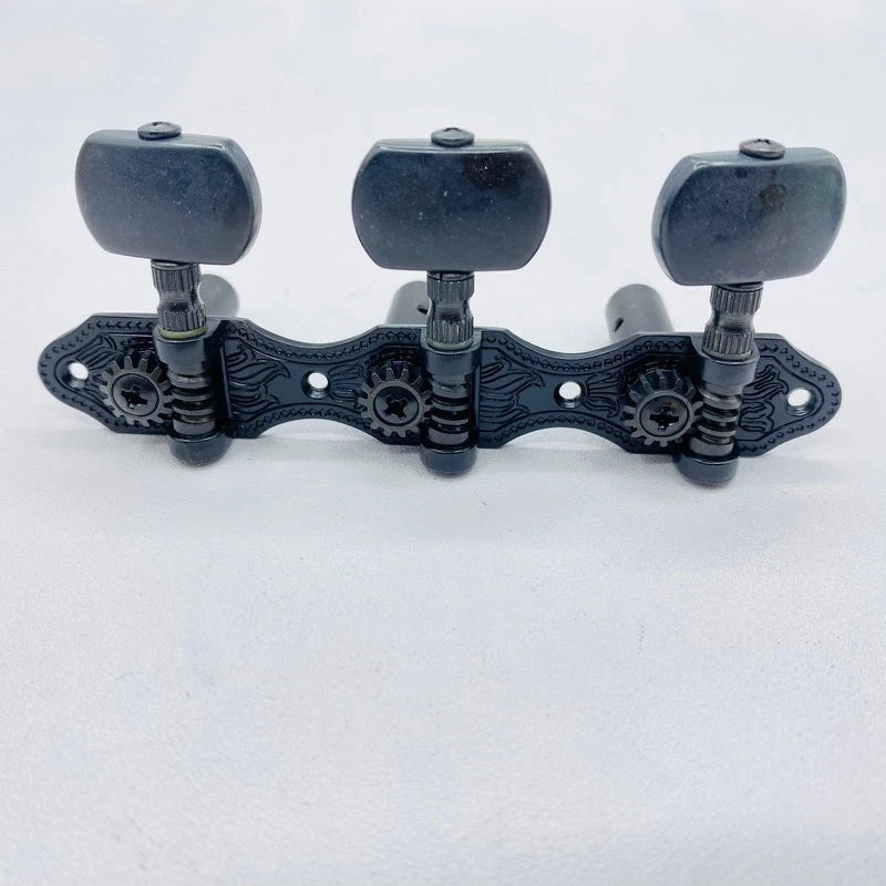 Classical Guitar Tuning Pegs 3R3L Machine Heads Keys in Black