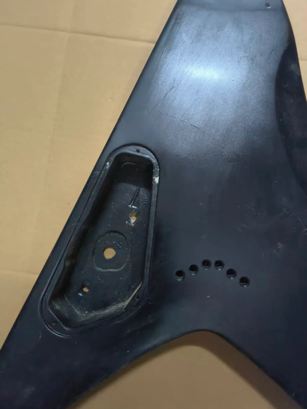 HH Black V Shaped Guitar Solid Body Fit Flying V
