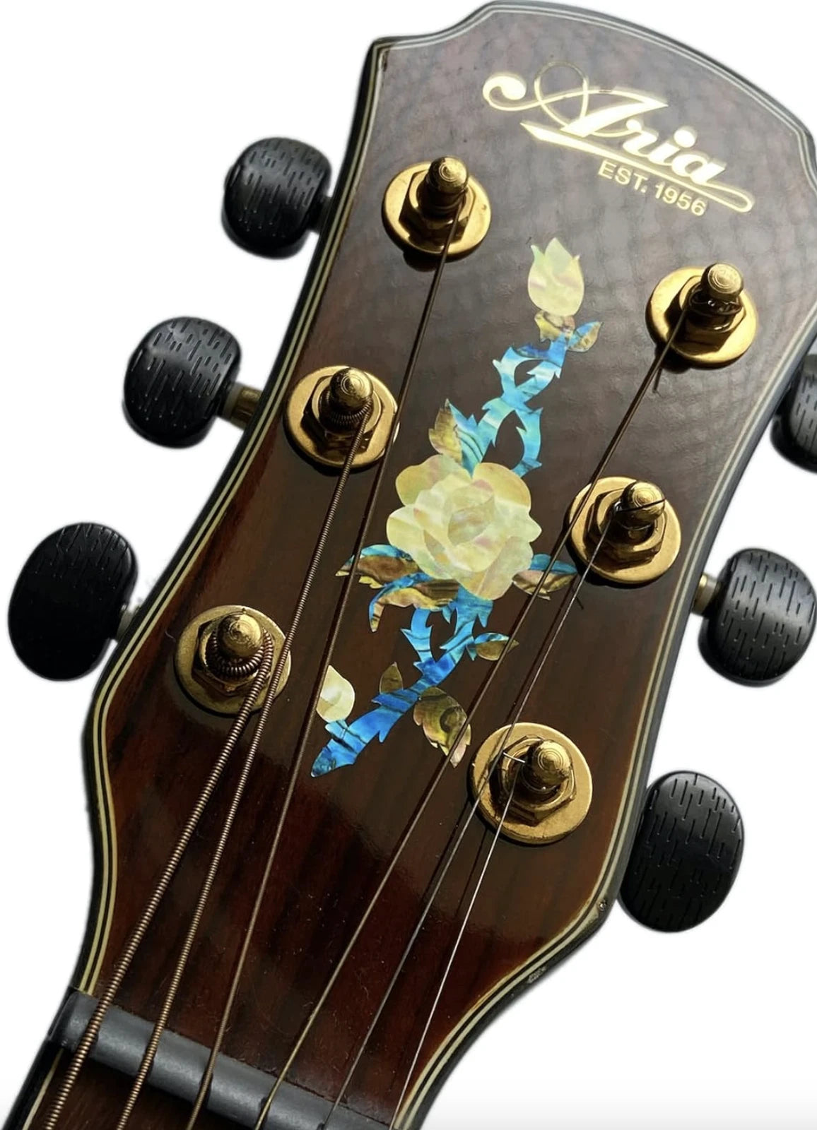 Vanilla Flower Abalone Guitar Headstock Inlay Sticker Decals