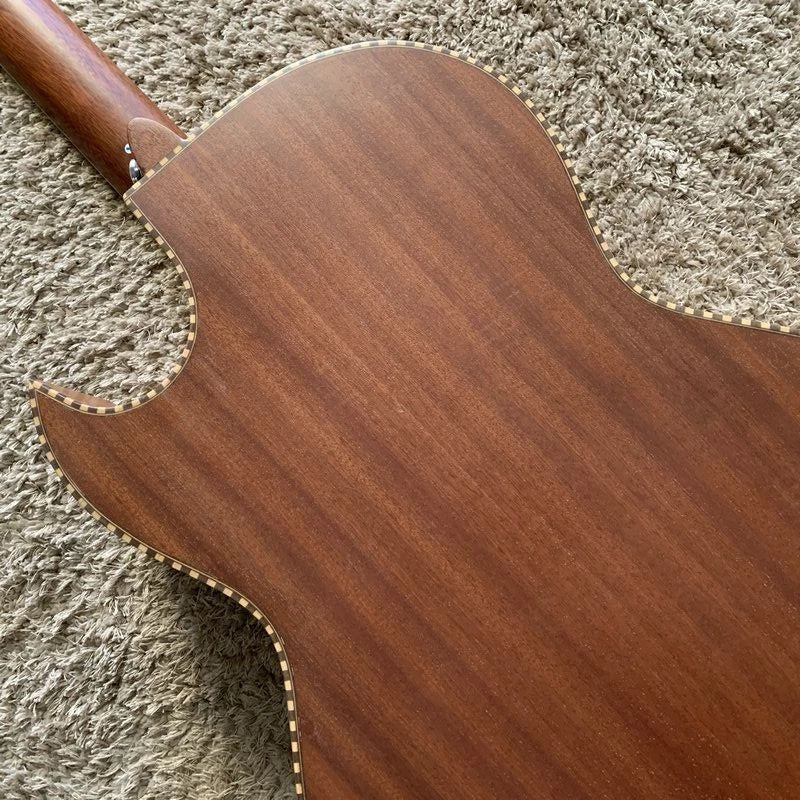 Natural Finish 10 String Acoustic Electric Guitar, Solid Spruce Top, Rosewood