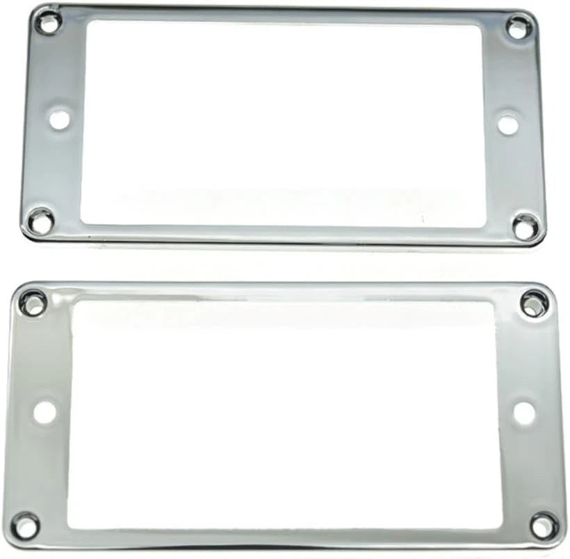 1 Set Guitar Curved Chrome Humbucker Pickups Rings Frames Fit Epiphone Les Paul