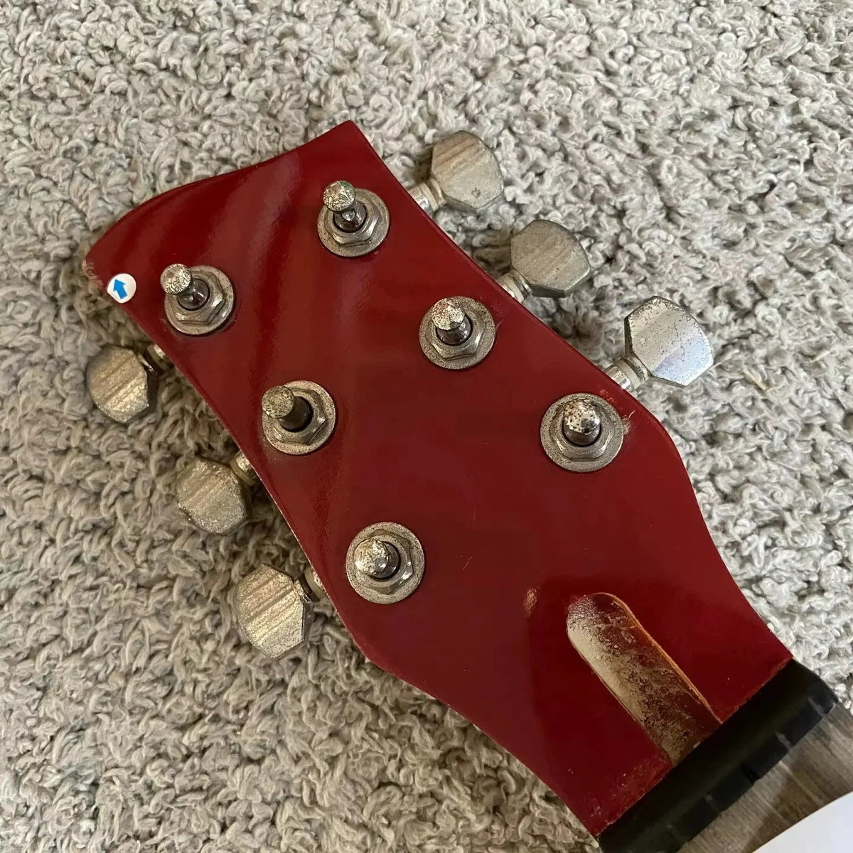 Red Mini Electric Guitar Kit, 24-Fret Reverse-Headst<wbr/>ock DIY Project