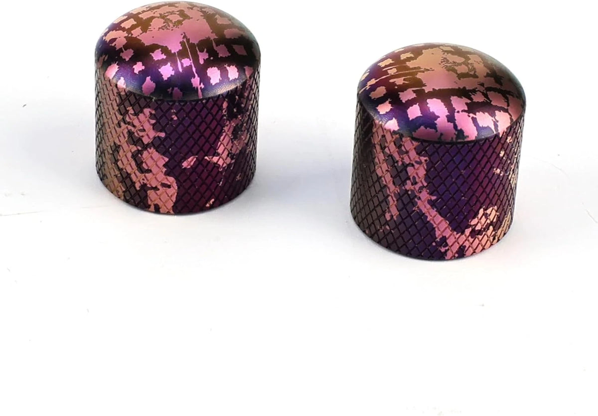 2pcs Titanium Purple Guitar Bass Cntrol Knobs Fit MusicMan,Lakla<wbr/>nd,Dean,ESP LTD