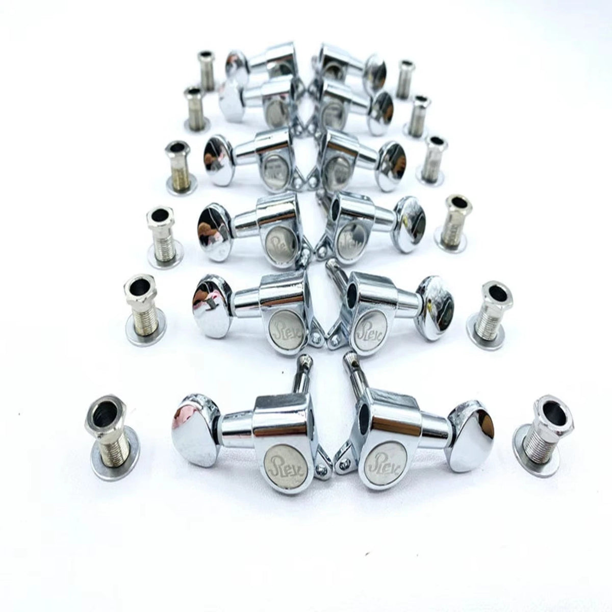 Chrome 12 String Acoustic Guitar Tuning Pegs Keys Fit Washburn,Peave<wbr/>y,Ibanez,Eko
