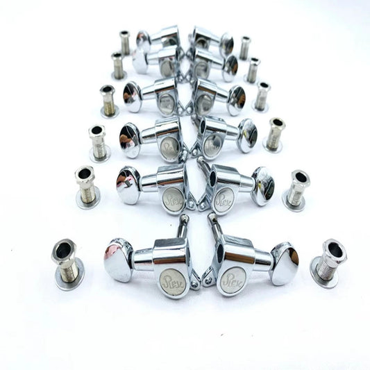Chrome 12 String Acoustic Guitar Tuning Pegs Keys Fit Washburn,Peave<wbr/>y,Ibanez,Eko
