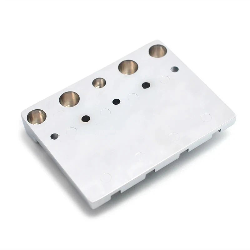 Chrome String Through 4 String Bass Bridge Fit Schecter,Ibane<wbr/>z,Peavey,LTD,C<wbr/>ort