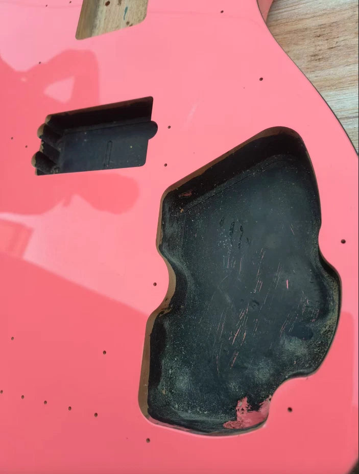 DIY Project Glossy Pink Bass Guitar Body