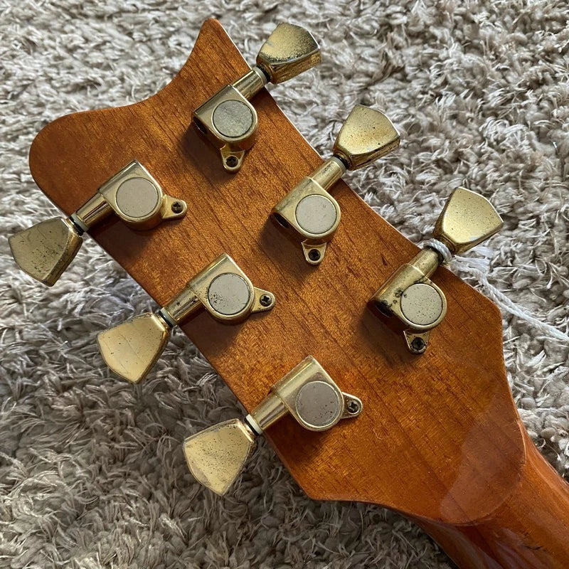 Sakura Burl Wood Top Electric Guitar, Mahogany Body, Rosewood Fingerboard