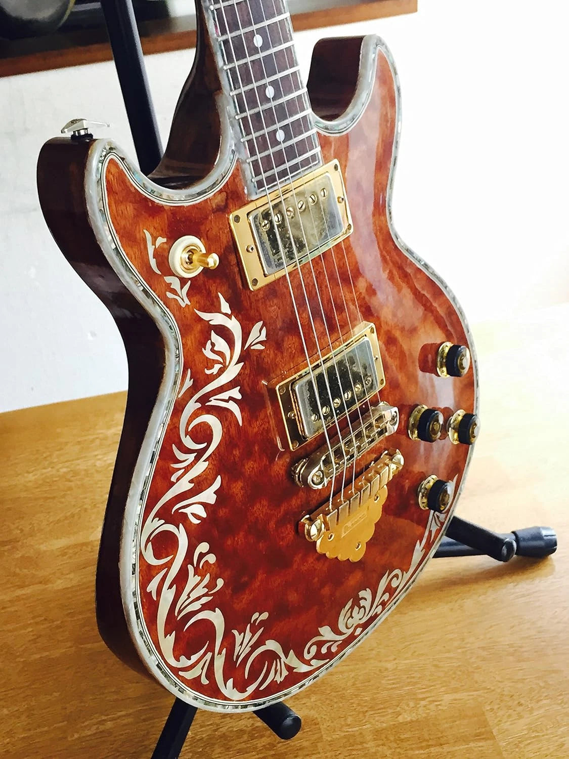 Bob Weir's Cowboy Fancy Guitar Bass Inlay Stickers Decal