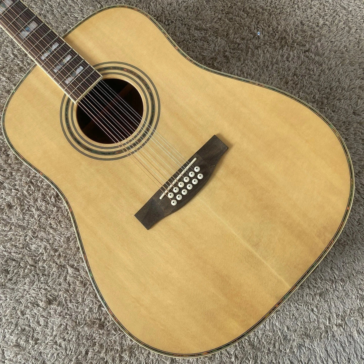 12 String Acoustic Guitar, Spruce Top Body, Mahogany Neck