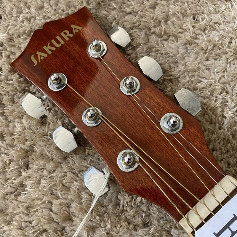 Sakura Spruce Top Acoustic Guitar, Mahogany Neck, Rosewood Fingerboard
