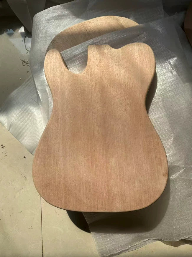 Unfinished Spalted Maple Top Guitar Mahogany Wood Body Fit Telecaster Tele