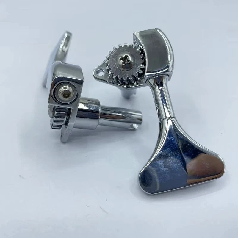 R2L2 Chrome Bass Guitar Machine Heads Tuning Pegs Keys
