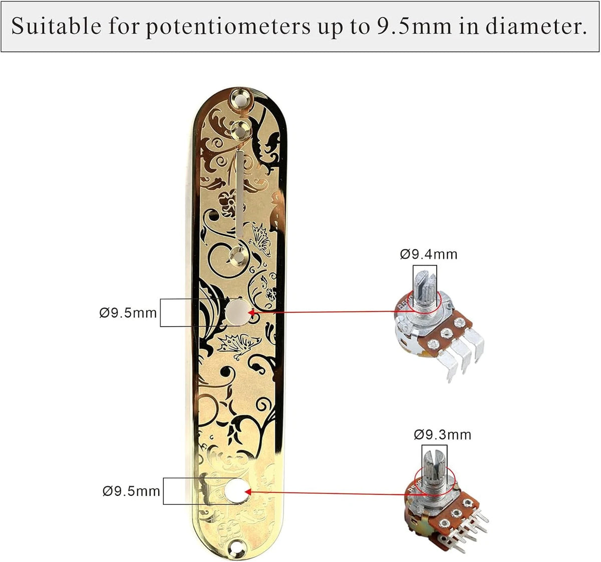 Engraved Gold Guitar Vintage Control Plate Fit Tele TL