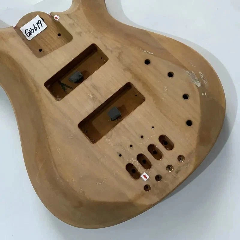 Unfinished 4 String Bass Okoume Wood Body DIY Project