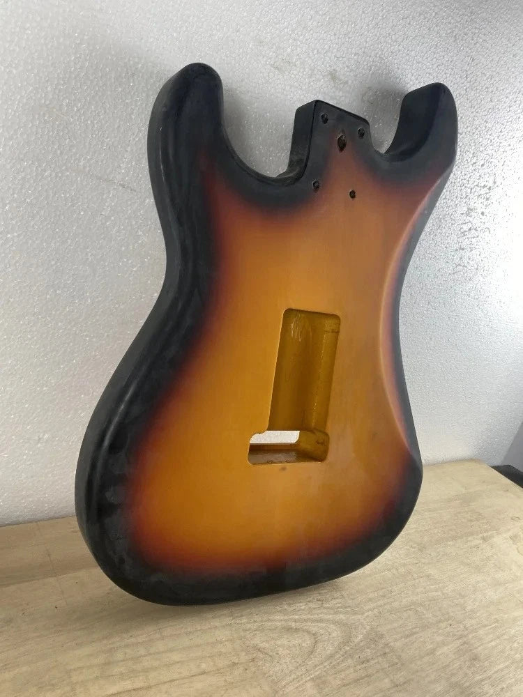 Sunburst Finish Guitar Poplar Wood Body Fit Strat ST DIY Project