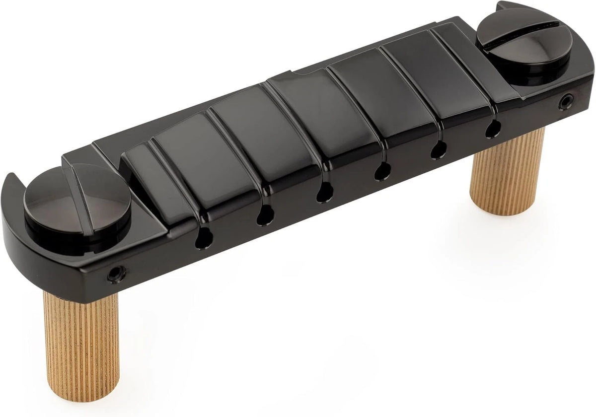 Solid Brass Guitar Black Wraparound Bridge Tailpiece Fit Epiphone,Ibane<wbr/>z,PRS