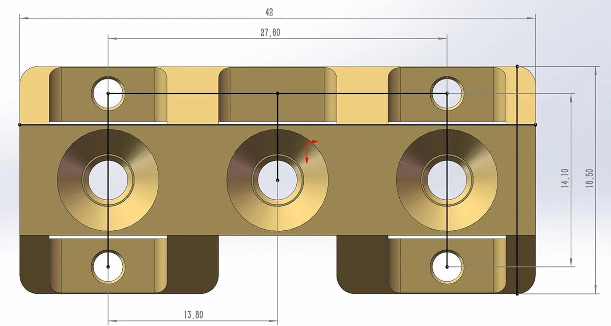 Behind Nut Brass Headless Guitar String Lock Nut