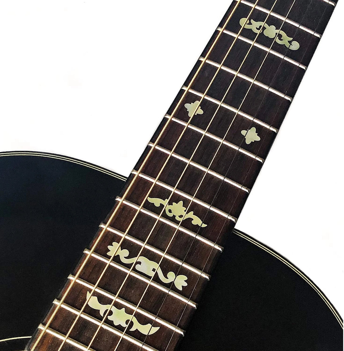 Vintage White Swirl Guitar Fretboard Inlay Stickers Decal