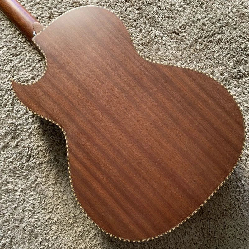 Natural Finish 10 String Acoustic Electric Guitar, Solid Spruce Top, Rosewood