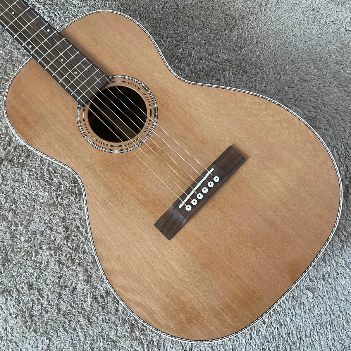38-Inch Parlor Acoustic Guitar, Red Pine Top, Santos Rosewood Body