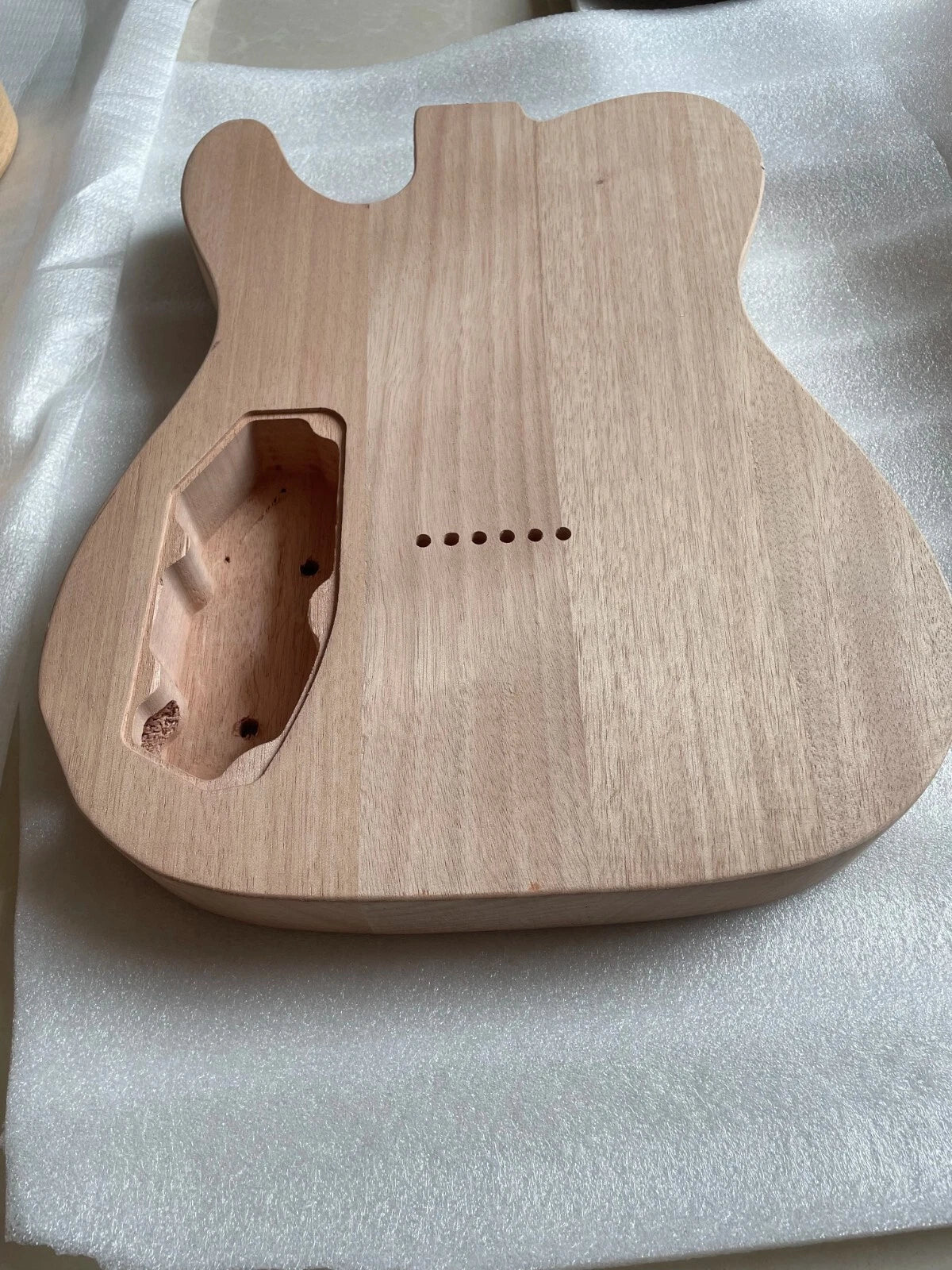 HH Unfinished Mahogany Guitar Body with Quilted Maple Top For Telecaster Tele