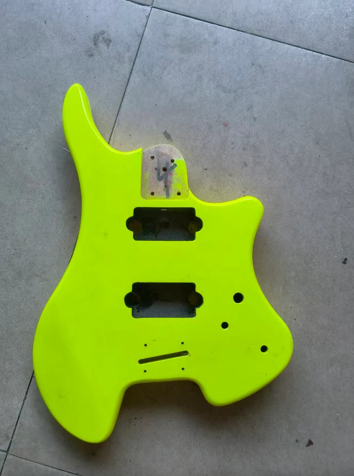 Yellow HH DIY Headless Guitar Body