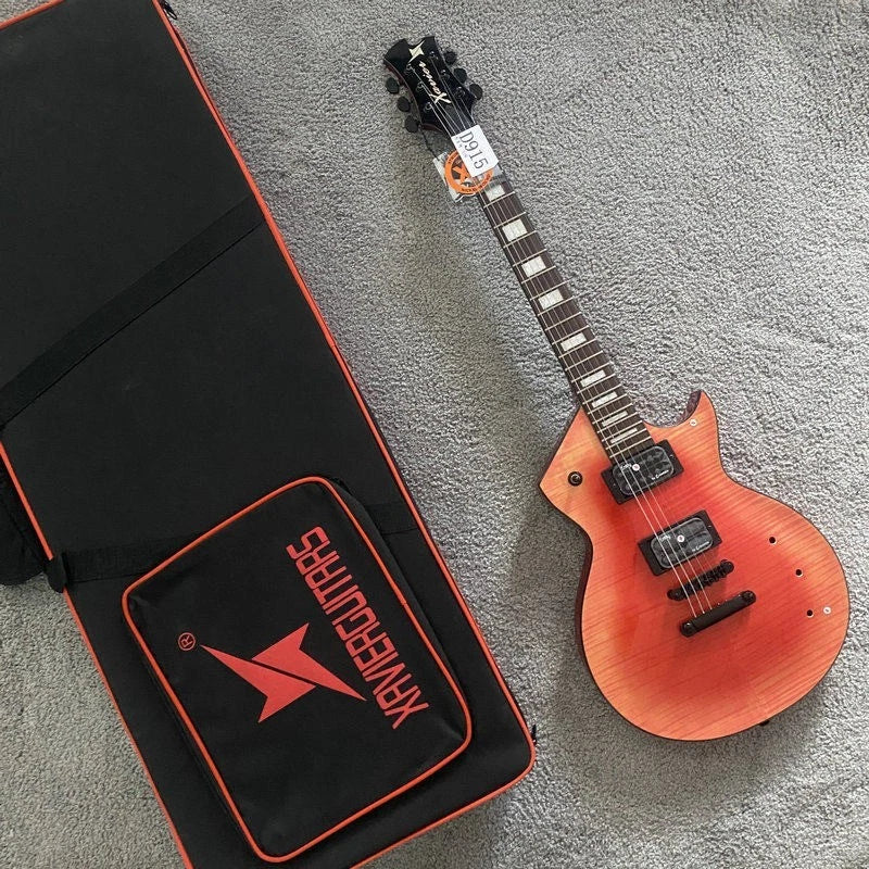Xavier Transparent Red Single Cut Electric Guitar, Needs Rewiring