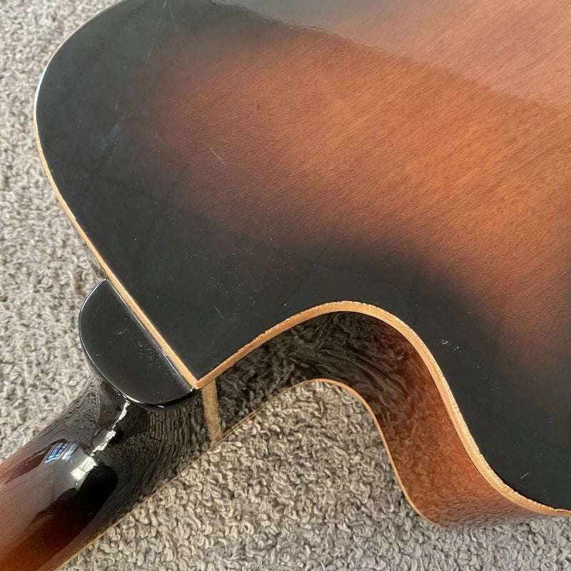 Tobacco Burst Dobro Guitar, Mahogany Body, Rosewood Fingerboard Neck