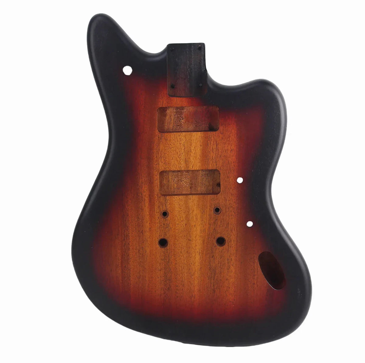 Mahogany Wood Jaguar Guitar Body in Tobacco Burst