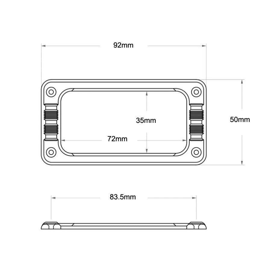 Guitar Humbucker Pickup Mounting Rings Mounting Frames in Gold For Filtertron