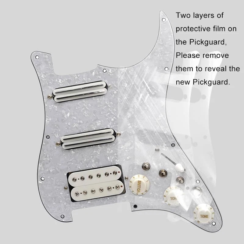 HSS Dual Blades Pickups Guitar MultiFunction Loaded Prewired Pickguard Fit Strat