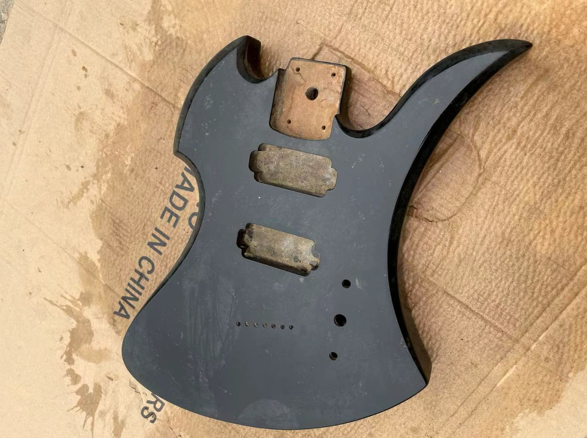 Black 7 String Guitar Body Fit Mockingbird DIY Project