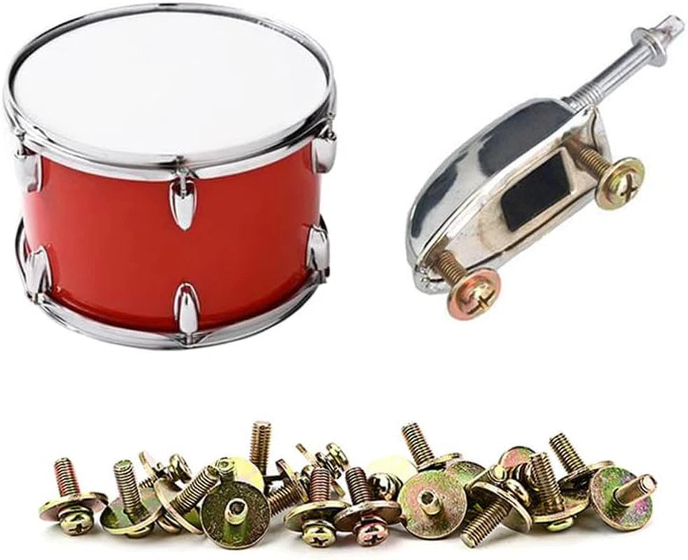 20x Metal Drum Set Lug Claw Hook Mount Screws Washer Fit Snare/Tom/Bass Drum