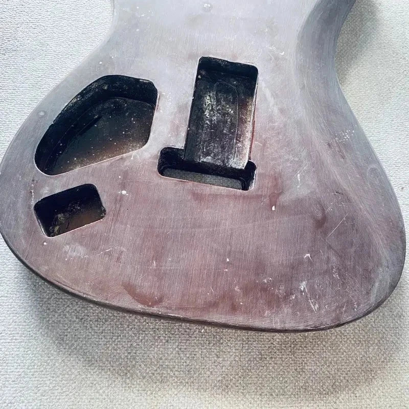 Orange HSS Quilted Maple Top Okoume Wood Guitar Body