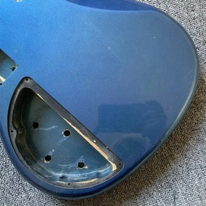 Blue Basswood 5 String Bass Body with Maple Neck