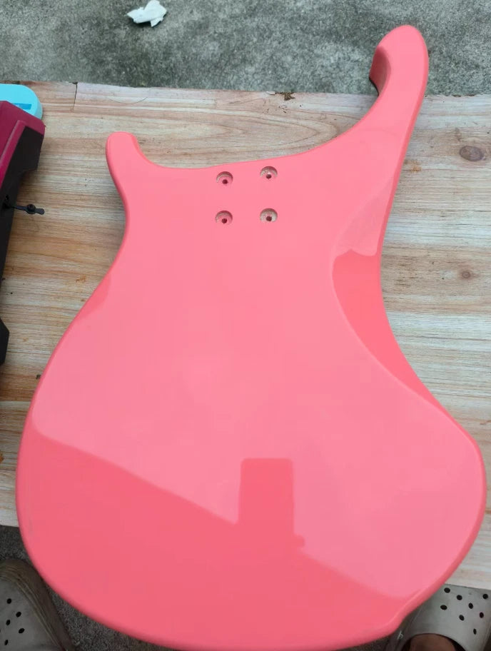 DIY Project Glossy Pink Bass Guitar Body