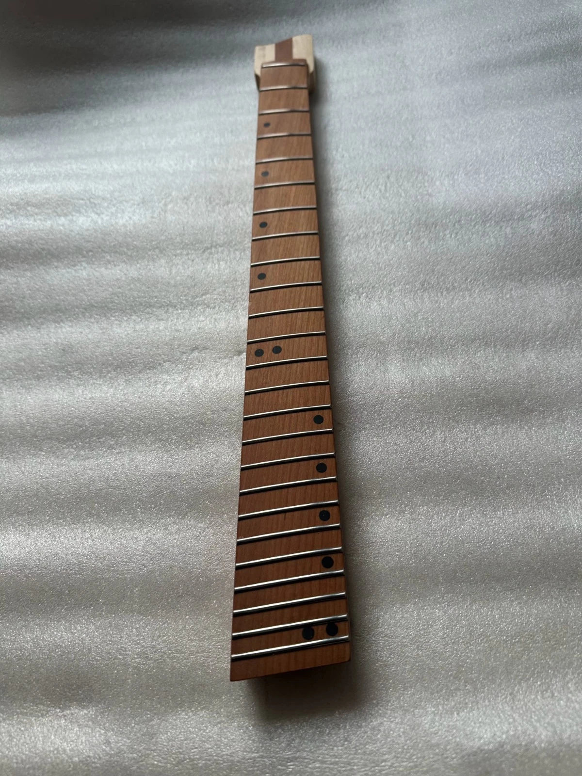 Headless Electric Guitar Neck, 24 Fret Fanned, Roasted Maple