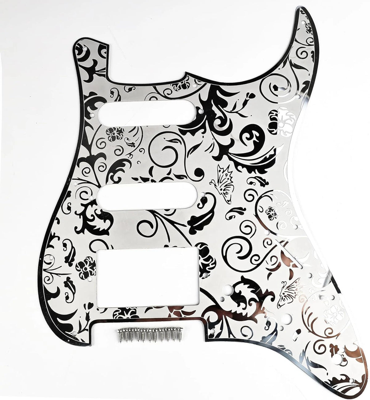 Steel HSS Guitar Engraved Pickguard Scratch Plate Fit Stratocaster Strat