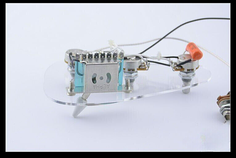 Electric Guitar Wiring Harness ( 3x 500K Pots + 5-Way Switch + Jack ) 1 Set For Stratocaster Strat